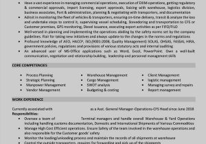 Sample Resume for Freight forwarding Sales Logistics and Freight Manager Resume Master