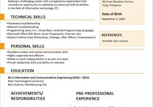 Sample Resume for Fresh Graduate Engineering Graduate Engineering Cv No Experience October 2021