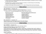 Sample Resume for Fresh Graduate Industrial Engineer Entry-level Project Manager Resume for Engineers Monster.com