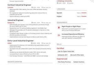 Sample Resume for Fresh Graduate Industrial Engineer Industrial Engineer Resume Examples   Expert Advice Enhancv.com