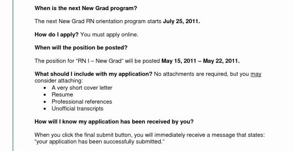 Sample Resume for Fresh Graduate Nurses with No Experience New Graduate Nurse Resume Examples Awesome Graduate Nurse Resume …