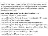 Sample Resume for Fresh Graduate Petroleum Engineer top 8 Petroleum Engineer Resume Samples