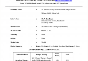 Sample Resume for Fresher School Teacher In India Indian School Teacher Resume format