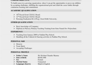 Sample Resume for Freshers Download Doc Sample Resume format for Freshers Download Fre