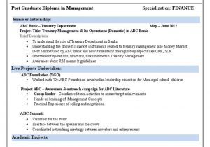 Sample Resume for Freshers Mba Finance and Marketing Resume format for Mba Finance Fresher Pdf Financial Markets …