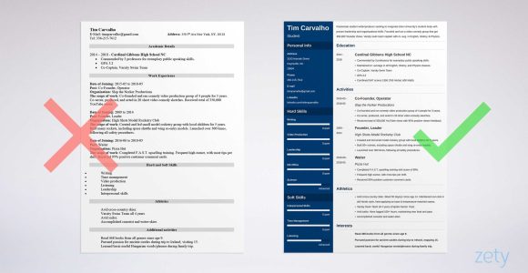 Sample Resume for Freshman College Application College Resume Template for High School Students (2022)
