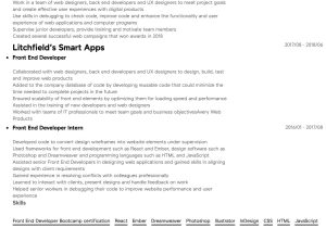 Sample Resume for Front End Developer Front End Developer Resume Samples All Experience Levels …