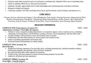 Sample Resume for Front Office Administrator Front Desk Receptionist Resume Monster.com