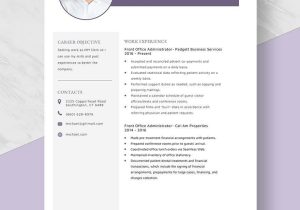 Sample Resume for Front Office Administrator Front Office Administrator Resume Template – Word, Apple Pages …