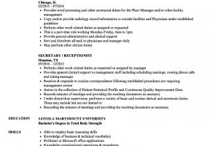 Sample Resume for Front Office Receptionist Receptionist Administrative assistant Resume Samples – Good Resume …