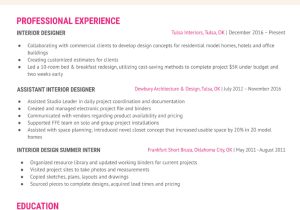 Sample Resume for Furniture Store Design Consultant Interior Design Resume Examples In 2022 – Resumebuilder.com