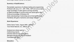 Sample Resume for Game Tester Fresher Game Tester Resume Sample October 2021