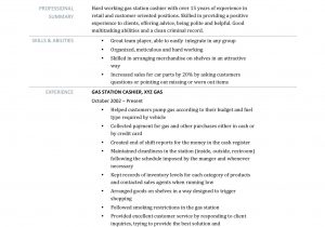 Sample Resume for Gas Station attendant Gas Station Clerk Resume October 2021