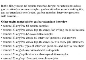 Sample Resume for Gas Station attendant top 8 Gas Bar attendant Resume Samples