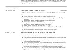 Sample Resume for General Construction Worker Construction Worker Resume & Writing Guide  12 Templates 2022