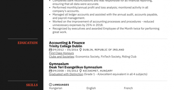 Sample Resume for General Ledger Accountant General Ledger Accountant Resume Example