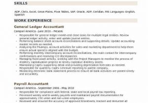 Sample Resume for General Ledger Accountant General Ledger Accountant Resume Samples