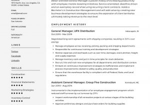 Sample Resume for General Manager Position General Manager Resume & Writing Guide  12 Resume Examples Pdf