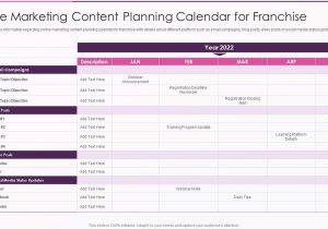 Sample Resume for Go Calendar Franchise Strategic Franchise Marketing Online Marketing Content Planning …