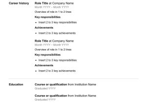 Sample Resume for Government Jobs Australia Free ResumÃ© Template – Seek Career Advice