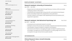 Sample Resume for Graduate Research assistant Research assistant Resume Examples & Writing Tips 2022 (free Guide)