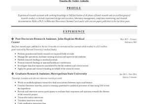 Sample Resume for Graduate Research assistant Research assistant Resume & Writing Guide  12 Resume Examples