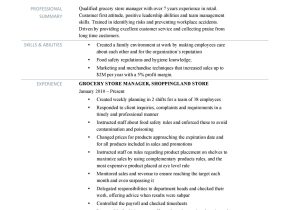 Sample Resume for Grocery Store Bagger Resume for Grocery Store – Cerel