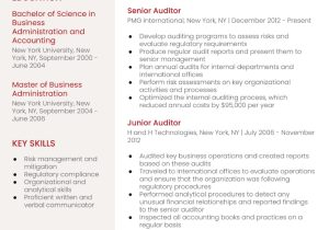 Sample Resume for Head Internal Audit Auditor Resume Examples In 2022 – Resumebuilder.com