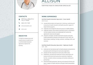 Sample Resume for Health Education Specialist Certified Health Education Specialist Resume Template – Word …