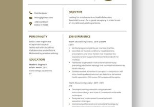 Sample Resume for Health Education Specialist Free Free Health Education Specialist Resume Template – Word …