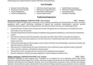 Sample Resume for Heavy Vehicle Mechanic Mechanic Resume Sample Professional Resume Examples topresume