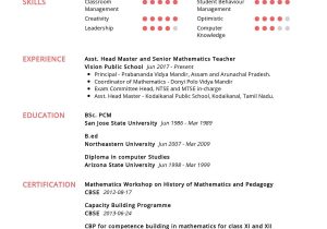 Sample Resume for High School ath Teacher Mathematics Teacher Resume Sample 2022 Writing Tips – Resumekraft