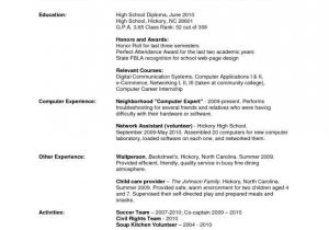 Sample Resume for High School Graduate In the Philippines High School Resume Examples