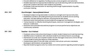 Sample Resume for High School Principal Job Sample Resume Of School Principal with Template & Writing Guide …