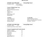 Sample Resume for High School Senior Blank Resume Template for High School Students College Application …