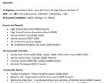 Sample Resume for High School Student Going to College Sample Resumes