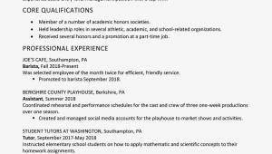 Sample Resume for Highschool Graduate with Little Experience High School Graduate Resume Example Work Experience