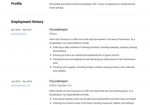 Sample Resume for Hospital Housekeeping Job 5s Housekeeping Pdf