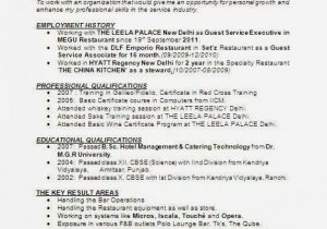Sample Resume for Hotel and Restaurant Management Ojt 13 Cv format for Hotel Job Inspirations In 2021 Job Resume …