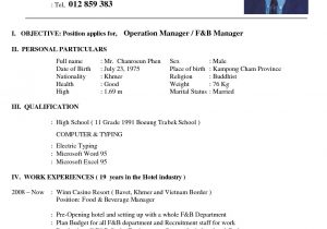Sample Resume for Hotel Management Job 11 Universal Hotel Resume format Word Look Professional My Blog