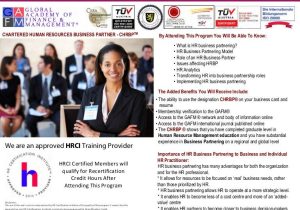 Sample Resume for Hr Business Partner Chartered Hr Business Partner