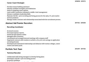 Sample Resume for Hr Recruiter Position Recruiter Resume Samples All Experience Levels Resume.com …