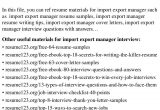 Sample Resume for Import Export Executive top 8 Import Export Manager Resume Samples