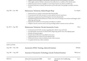 Sample Resume for Industrial Maintenance Technician Maintenance Technician Resume Examples & Writing Tips 2021 (free