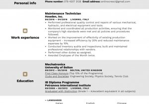 Sample Resume for Industrial Maintenance Technician Sample Resume Maintenance Mechanic – Good Resume Examples