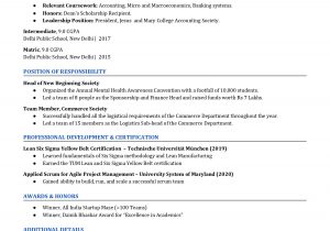 Sample Resume for Internship for Freshers Intern Resume Sample