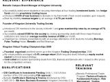 Sample Resume for Investment Banking Analyst Perfect Trading Cv Sample Pdf Investment Banking Investing