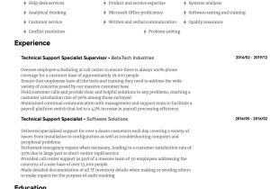 Sample Resume for It Help Desk Technician Technical Support Specialist Resume Samples All Experience …
