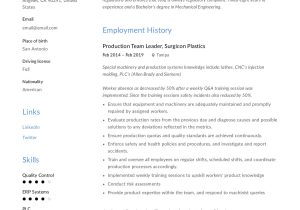 Sample Resume for It Team Leader Production Team Leader Resume Sample Team Leader, the A Team, Leader