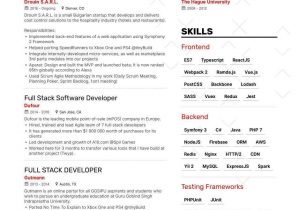 Sample Resume for Java Full Stack Developer Full Stack Developer Cv Download